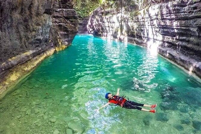 Small Group Moalboal and Badian’s Ultimate Adventure Tour - Kawasan Falls finish: turquoise reward after the canyon work